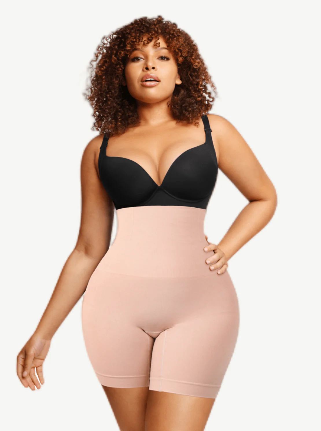 High-waisted mid thigh tummy trainer