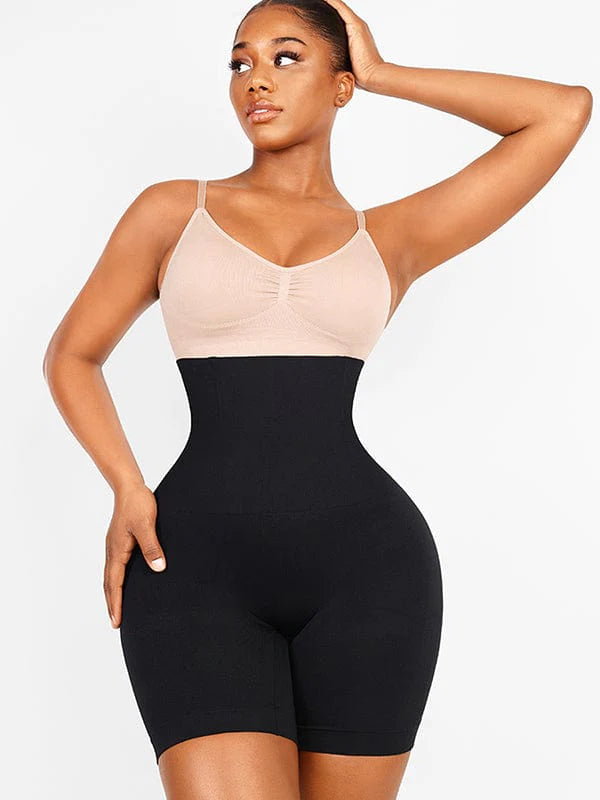 High-waisted mid thigh tummy trainer